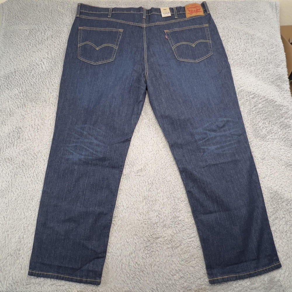 Levis 559 Jeans Mens 48x31 Blue Dark Wash Relaxed Straight Big & Tall NWT - Picture 2 of 9